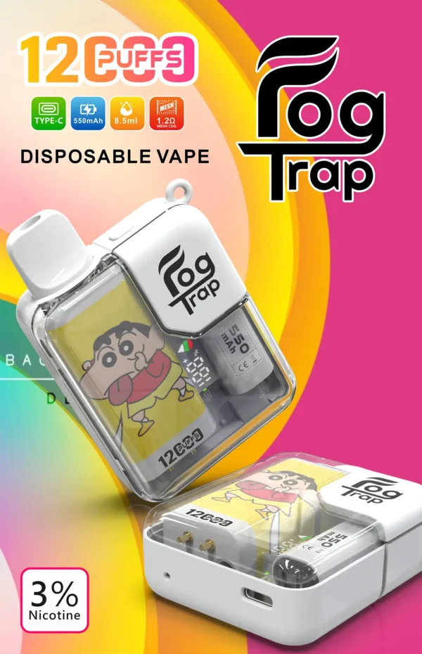 4bf9ecb11a310f2e86089c5b10faa3fe 【台灣現貨】Fog Trap 限量聯名 蠟筆小新 LABUBU 12000口 拋棄式電子煙 熱銷秒發【買十送一】