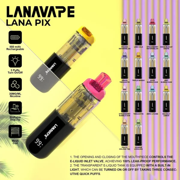 【台灣現貨】LANA PIX 閃光彈 20000口拋棄式電子煙 爆款熱銷 秒發免運