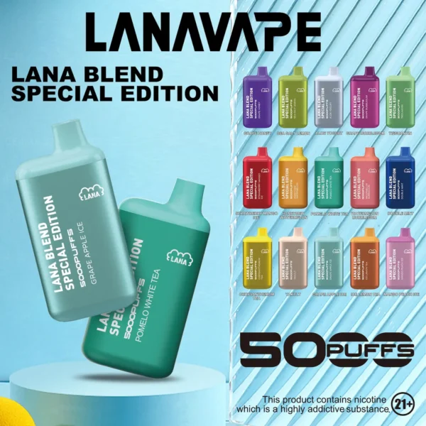 dabe3b2dbabc928732bdd1b0f9c6f319 【口感天花板】LANA 5000口拋棄式電子煙 擊喉感扎實 細膩絲滑顏值頂配 現貨免運