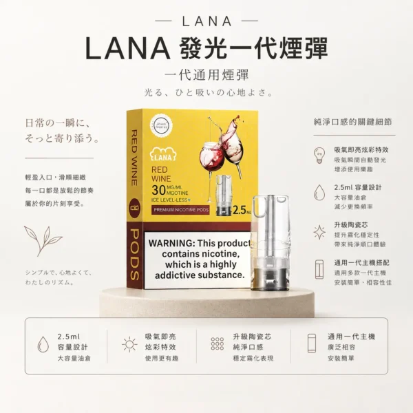 【現貨秒發】LANA 一代通用煙彈 1代通用主機煙彈 三顆裝 吸氣即亮炫彩特效