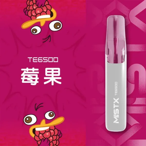 MISTX-鴨嘴獸-TE6500-Puffs-莓果 Mist X 鴨嘴獸 冰爽水果口味 6500口拋棄式電子煙|2%尼古丁鹽順滑不嗆口 550mAh細膩體驗