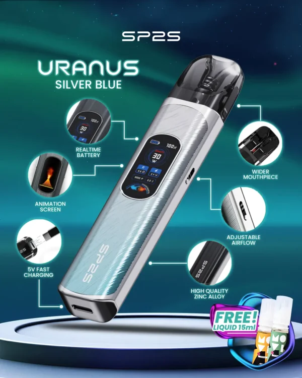 MP Uranus 1080x1350px New-Product Silver Blue SP2S Uranus 天王星 30W開放式注油主機|0.96吋液晶屏精準顯示 台灣現貨