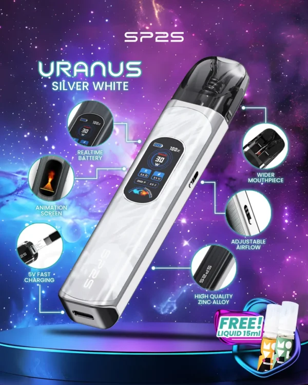 MP Uranus 1080x1350px New-Product Silver White SP2S Uranus 天王星 30W開放式注油主機|0.96吋液晶屏精準顯示 台灣現貨