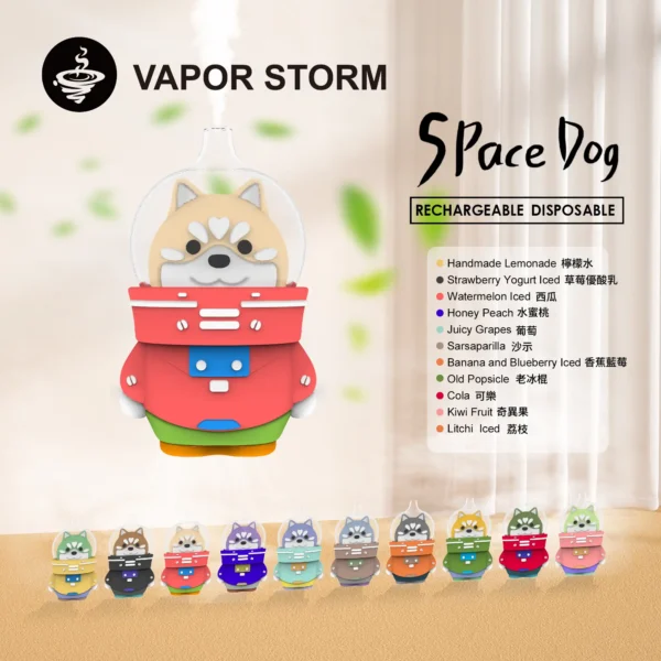WPS图片(1) 【現貨秒發】VAPOR STORM 太空狗 8000口 可愛造型話題款 12ml 巨量裝可充電 熱銷人氣首選