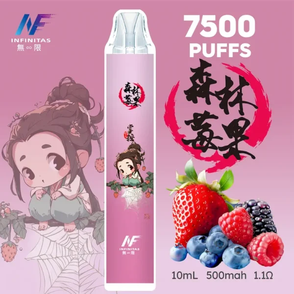 【INF無限 7500口 鬼滅系列 拋棄式】 鬼滅之刃 聯名限定款 7500口(14) inf 無限 鬼滅之刃聯名 拋棄式 7500口 10ml大容量 1.1歐姆細膩飽滿 Mesh芯順滑隨身享受